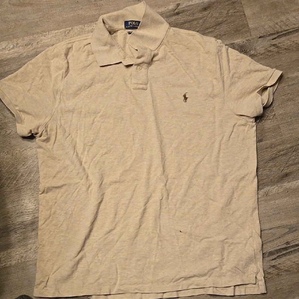 Polo by Ralph Lauren Men's Cream Polo Shirt